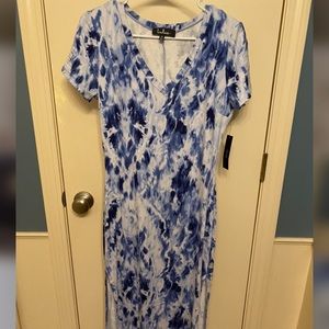LuLu’s Blue Tie-Dye Flowy Dress